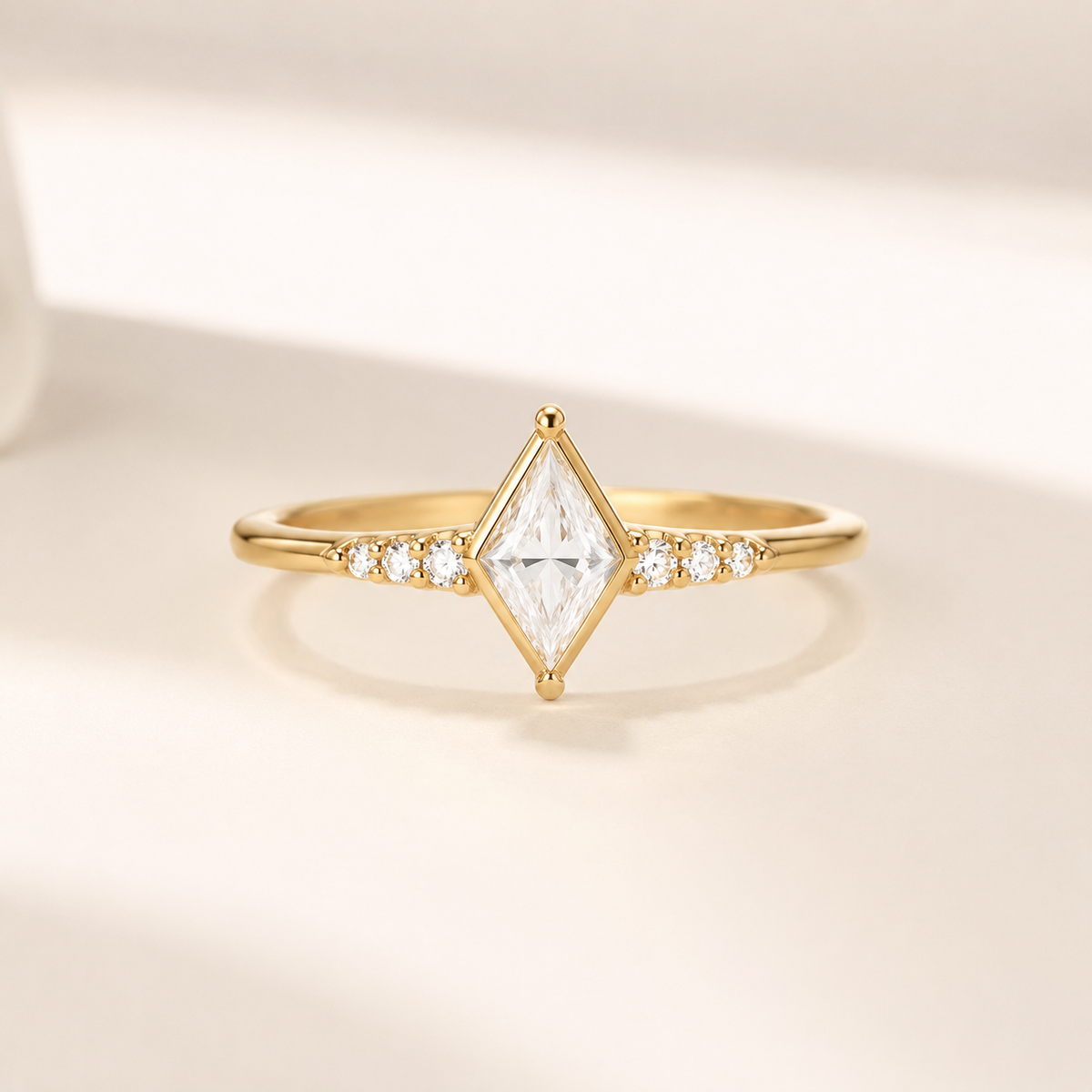 Veyra Kite-Cut Moissanite Pavé Ring