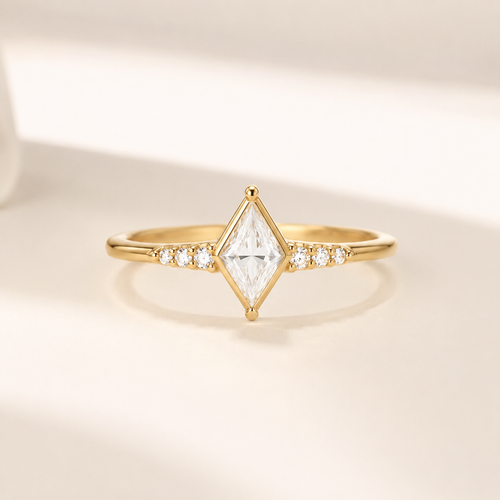 Veyra Kite-Cut Moissanite Pavé Ring