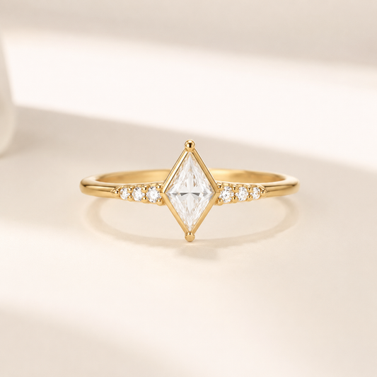Veyra Kite-Cut Moissanite Pavé Ring