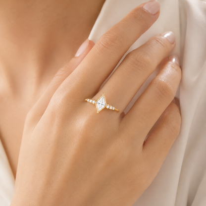 Veyra Kite-Cut Moissanite Pavé Ring