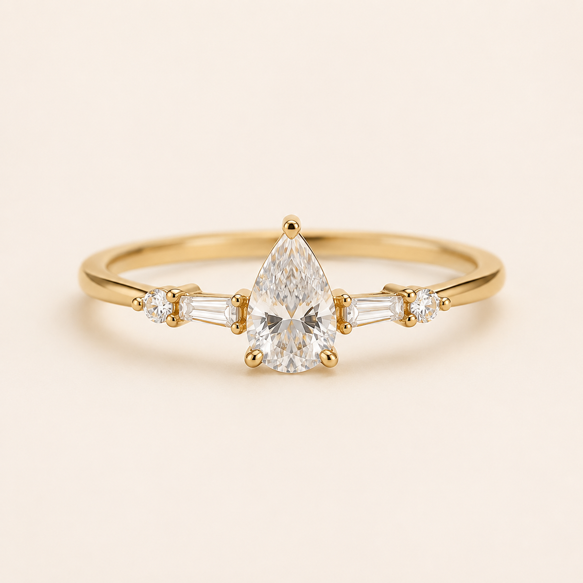 Serelle Pear-Cut Moissanite Ring