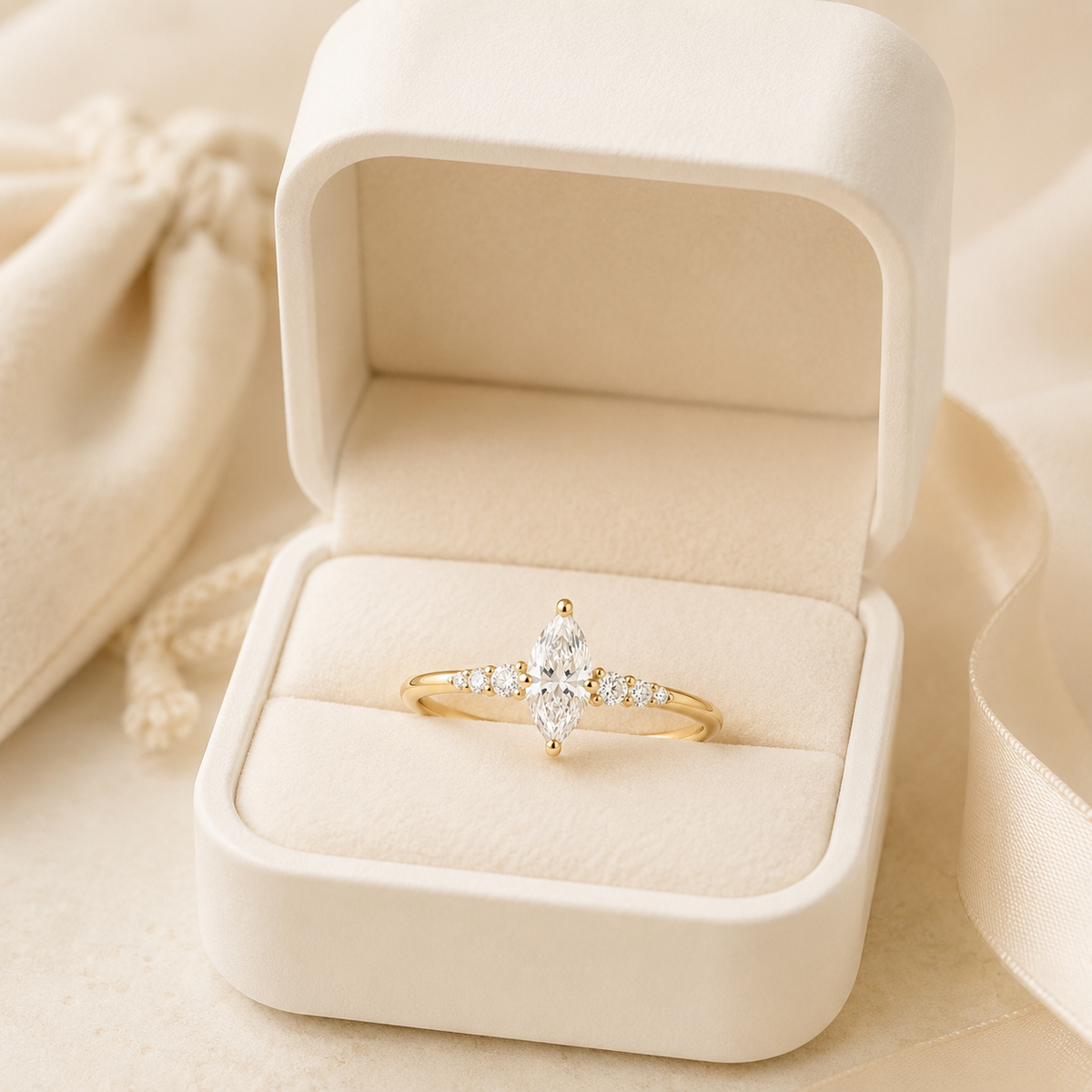 Mirelle Marquise Moissanite Ring