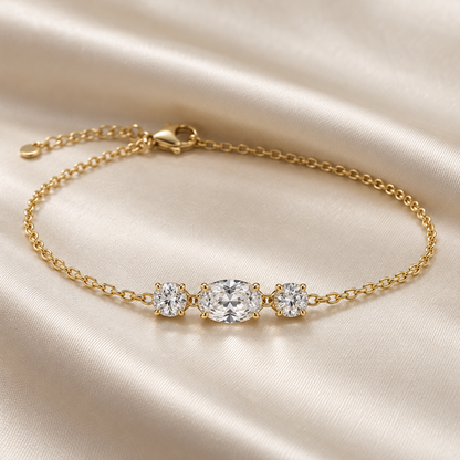 Mirabel Oval Trio Moissanite Bracelet