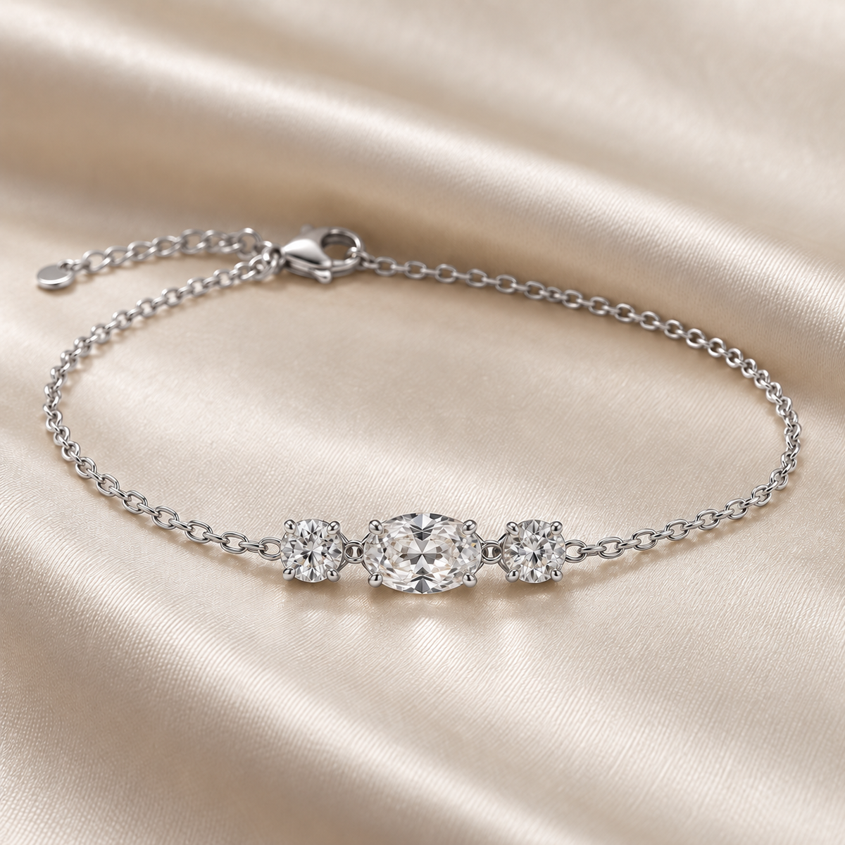 Mirabel Oval Trio Moissanite Bracelet
