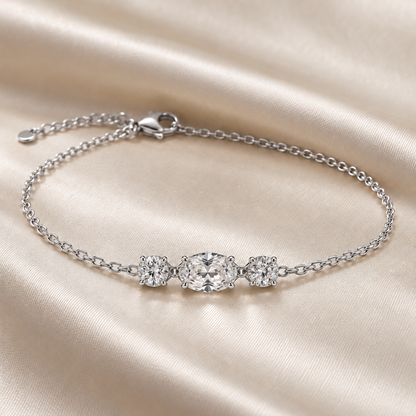 Mirabel Oval Trio Moissanite Bracelet