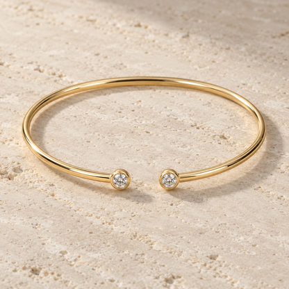 Maelle Twin-Bezel Moissanite Cuff