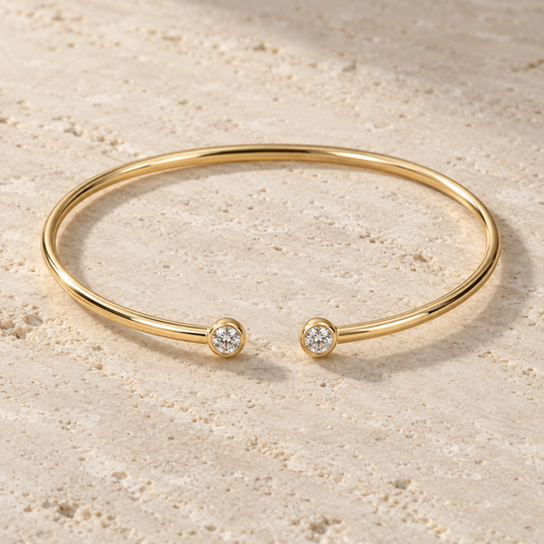 Maelle Twin-Bezel Moissanite Cuff