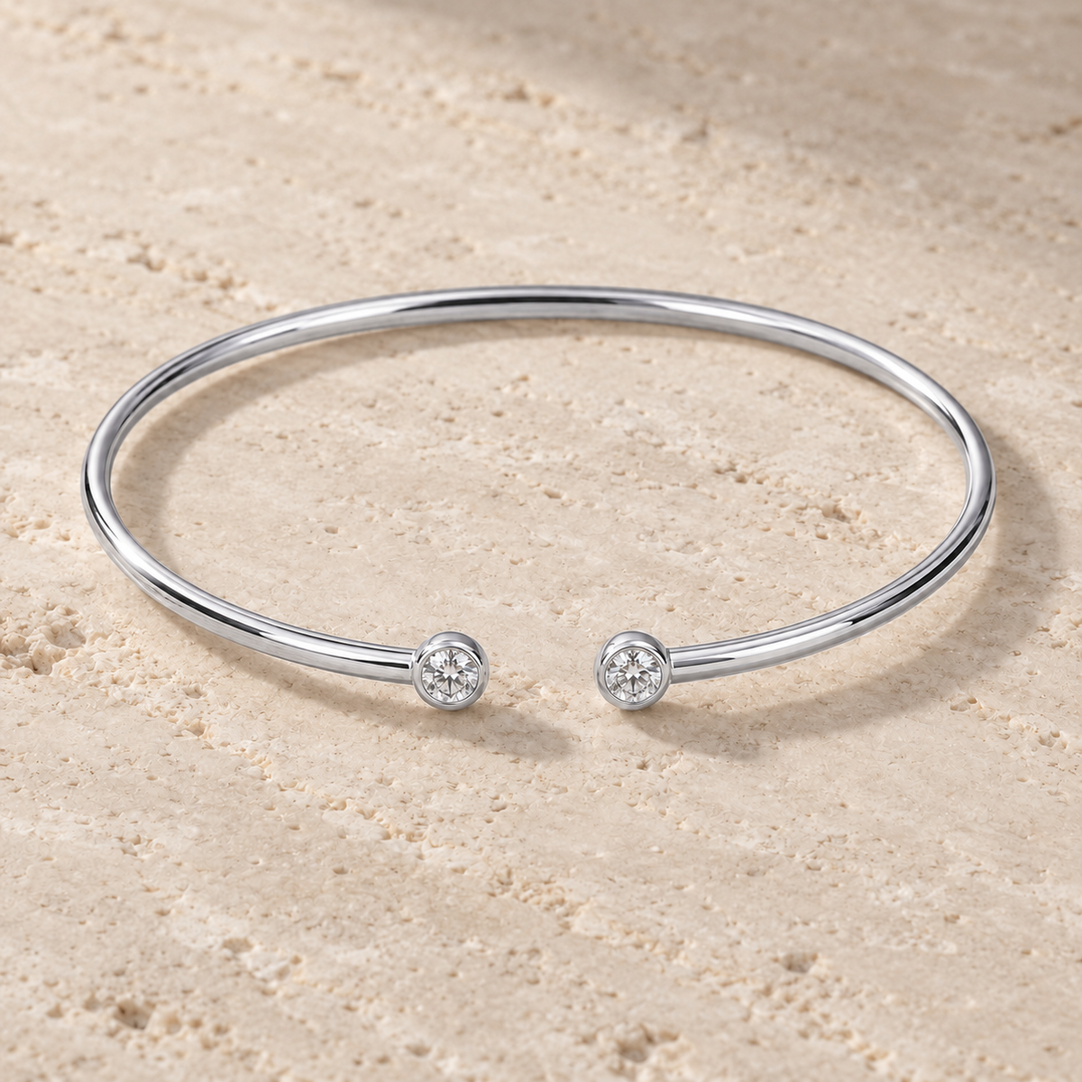Maelle Twin-Bezel Moissanite Cuff