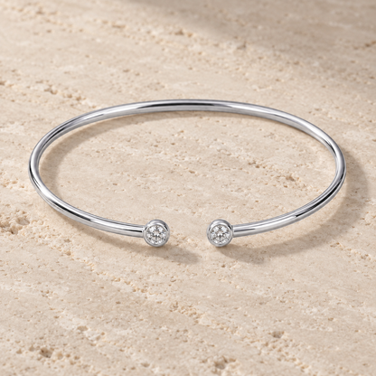Maelle Twin-Bezel Moissanite Cuff