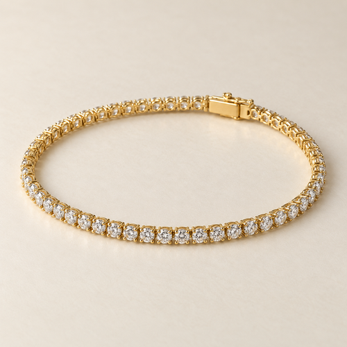 Iselle Round Moissanite Tennis Bracelet