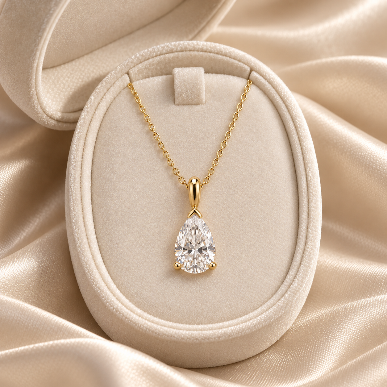 Moissanite jewelry detail